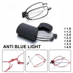 Gift Case Foldable Reading Glasses +1.00 to +4.00 Strength Men Women Anti Blue Light Eyewear 2