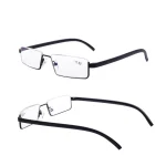 Metal Anti-Blue Light Reading Glasses Men Half Frame Eyeglasses Male Reading Glasses 4