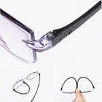 2 Pairs of Frameless Anti Blue Light Reading Glasses, Lightweight and Fatigue Resistant 5