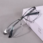 Anti Blue Light Reading Glasses Men High Quality Full-frame Diopter Glasses Business Male Eyeglasses +100+200 3