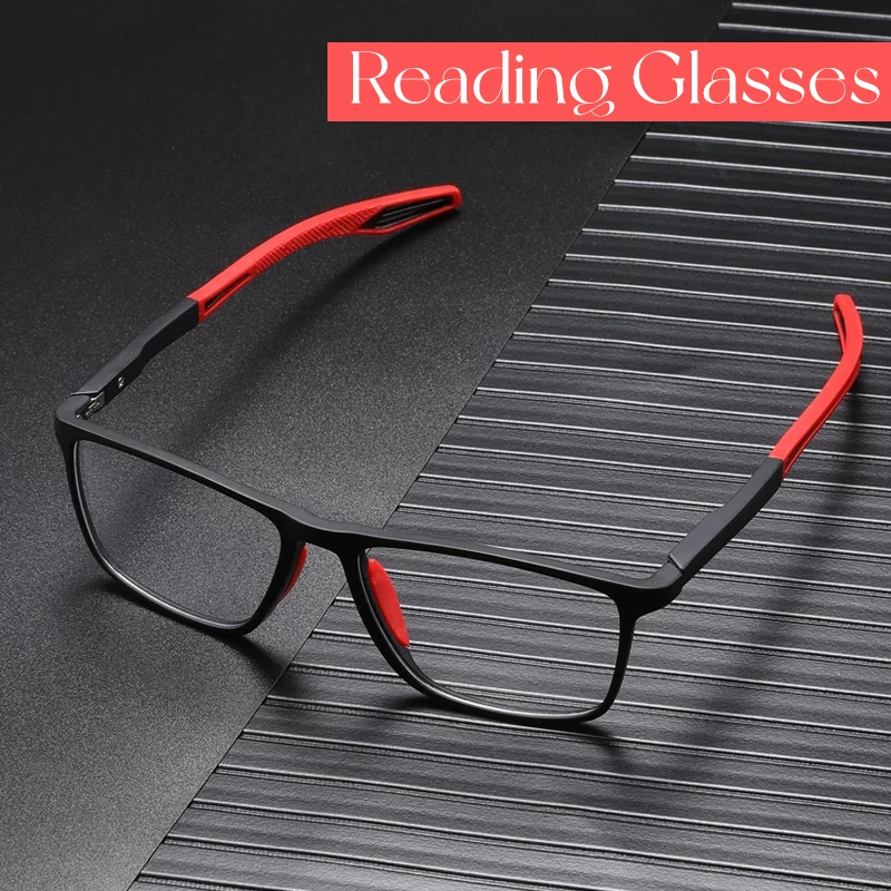 Anti-blue Light Reading Glasses Ultralight TR90 Sport Eyeglasses Women Men Far Sight Optical Eyewear Diopters To +4.0