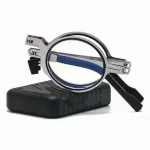 Portable Unisex Folding Reading Glasses Full Metal Frame Anti Blue Light Blocking for Men Women Eyeglasses with Case 3