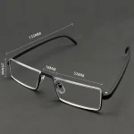 Metal Anti-Blue Light Reading Glasses Men Half Frame Eyeglasses Male Eyewear With Case +1.0 1.5 2.0 2.5 3.0 3.5 4.0 3