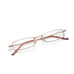 +1.5 2.0 2.5 Reading Glasses Women Men Ultralight Portable Mini Glasses Metal with diopters plus with box 5
