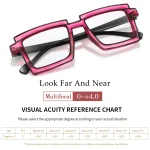 3 Pairs Oversize Reading Glasses Women Trendy Square Fashion Transparent Magnification Eyewear Glasses +150 +200 3