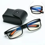 Folding Reading Glasses with Case Anti Blue Light Eyeglasses Retro Unisex Pocket Glasses Portable Glasses Men Women 6