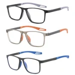 3PCS Fashion Classic Business Reading Glasses Men Square Frame Readers Eyewear Ultra Light Lens Glasses +1.0 To 4.0 3