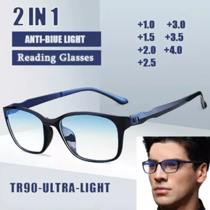 Reading Glasses Men Anti Blue Eyeglasses Antifatigue Computer Eyewear +0.0 +1.0 +1.5 +2.0 +2.5 +3.0 +3.5 +4.0 1