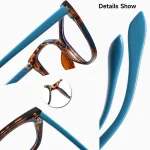 New Fashion Cat Eye Reading Glasses Women Anti-blue Light Eyeglasses Blocking Blue Light Readers Double Color Frame Eyewear 3
