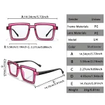 3 Pairs Oversize Reading Glasses Women Trendy Square Fashion Transparent Magnification Eyewear Glasses +150 +200 2