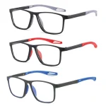 3PCS Fashion Classic Business Reading Glasses Men Square Frame Readers Eyewear Ultra Light Lens Glasses +1.0 To 4.0 4