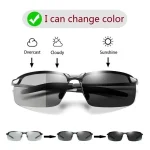 Men Polarized Sunglasses Driving Fishing Chameleon Glasses Change Color Sun Glasses Day Night Vision UV400 Eyewear