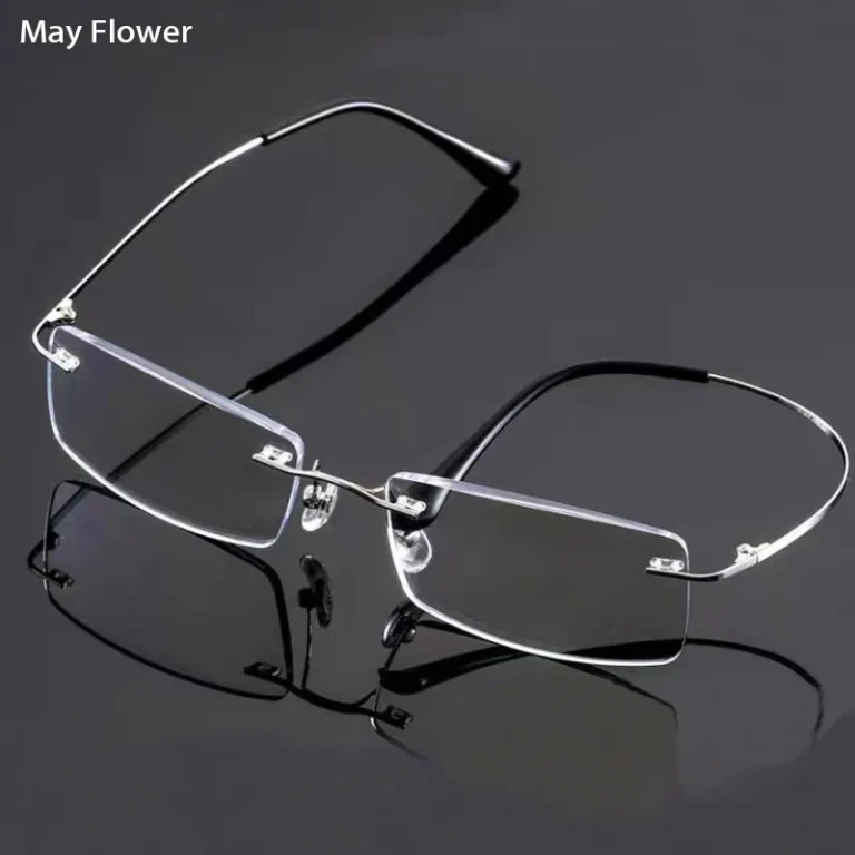Blue Light Blockin Ultralight Memory Titanium Rimless Reading Glasses Men&Women Eyeglasses +1.0 +1.5 +2.0 2