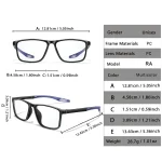 3 Pairs Reading Glasses Photochromic Classic Square Far Sight Glasses Anti Blue Light Blocking Ultralight Eyewear 2
