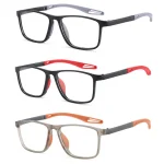 3PCS Fashion Classic Business Reading Glasses Men Square Frame Readers Eyewear Ultra Light Lens Glasses +1.0 To 4.0 2