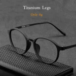 Ultralight Titanium Alloy TR90 Reading Glasses For Men And Women Retro Round Anti blue Light Glasses 0 +100 +150 +250