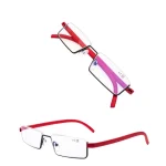 Metal Anti-Blue Light Reading Glasses Men Half Frame Eyeglasses Male Reading Glasses 5