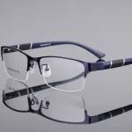3PCS Blue Light Blocking Reading Glasses Men Half-frame Glasses Business Male Eyeglasses With Grade +100 4