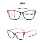 New Fashion Cat Eye Reading Glasses Women Anti-blue Light Eyeglasses Blocking Blue Light Readers Double Color Frame Eyewear 4