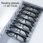 7pcs +100 To +400 Flexible Anti-Blue Light Reading Glasses for Men and Women PC Fashion Ultra-light Glasses