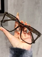 1Pc/2Pcs/3Pcs/4Pcs Elegant, Simple and Stylish Geometric Glasses with Transparent Lenses, Suitable for Daily Office Reading 5