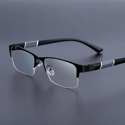 3PCS Blue Light Blocking Reading Glasses Men Half-frame Glasses Business Male Eyeglasses With Grade +100 2